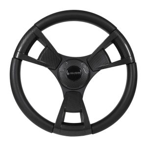 Gussi Italia Model 13 black/carbon fiber steering wheel for Club Car DS.