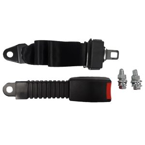 GTW lap belt with rubber over mold buckle for secure vehicle safety.