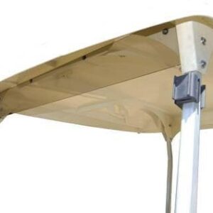 Club Car DS tinted windblocker for vintage golf carts 1982-1999.