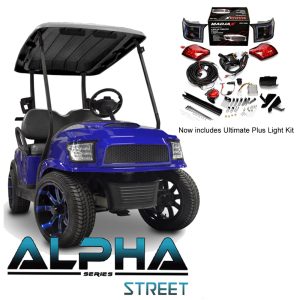 Enhanced Blue ALPHA Street Body Kit for Club Car Precedent, Onward, Tempo with Ultimate Plus Light K.