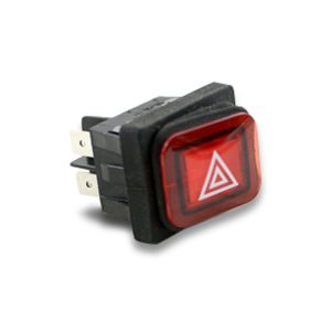 Hazard light switch for Star EV Sirius electric vehicle. Easy to install and reliable for vehicle sa.