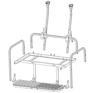 Aluminum rear seat frame for Club Car Precedent, Onward, Tempo models. Durable construction for enha.