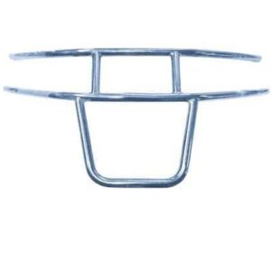 Stainless steel brush guard designed for EZGO RXV golf carts (2008-2015) for enhanced protection and.