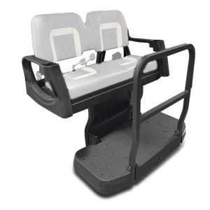 Custom flip seat frame for Star EV Sirius golf cart, durable and easy to install.