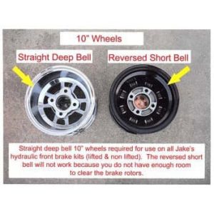 Front brake rotor and bell assembly for 2008.5 Club Car Precedent golf cart.
