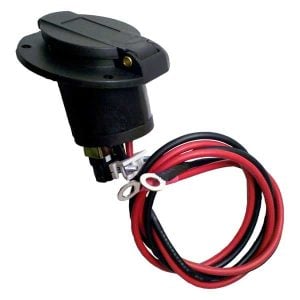 Charger receptacle with harness, switch, and wires for custom golf carts and electric vehicle chargi.