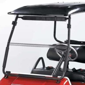 Folding clear windshield for Club Car DS golf carts, fits models from 2000 and up. Easy to install a.