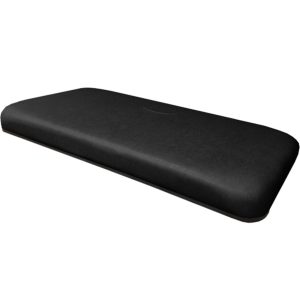 Black seat bottom cushion for Club Car Precedent, Onward, Tempo golf carts. Durable replacement part.