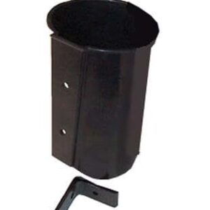 Durable black plastic holder for custom carts, ideal for retail and hospitality use.
