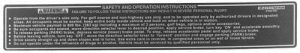 EZGO safety label decal for years 1994-2008, designed for golf carts and utility vehicles.