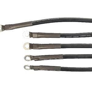 Four-gauge battery cables for EZGO TXT golf carts, durable and reliable power connection.