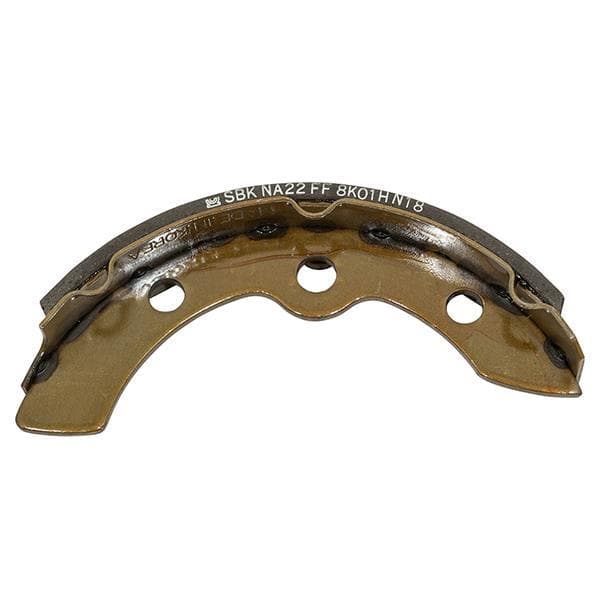 Brake shoe set for Club Car, EZGO, Yamaha golf carts, ensuring reliable braking performance. Perfect.