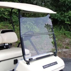Yamaha G14-19 folding windshield for golf carts, easy to install and provides excellent protection f.