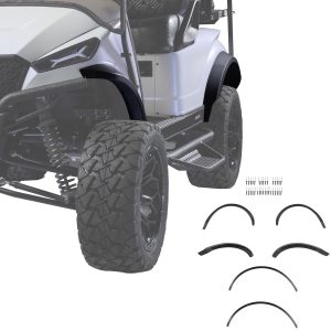 Fender flare kit designed for MadJax XSeries Storm golf cart, enhances style and protection.