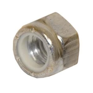 Nylon U-bolt lock nut for Club Car golf carts, models DS and Precedent, years 1981 and up.