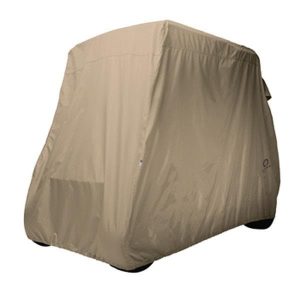 Storage cover for 4-passenger golf carts, universal fit, weather-resistant material.