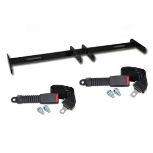 Seat belt safety harness for GTW® carts, easy installation, durable materials.