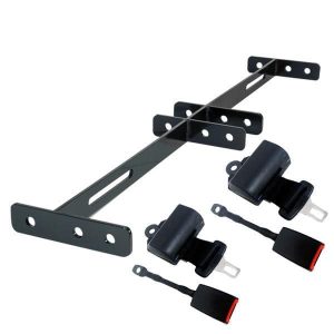 Retractable seat belt kit for 2-passenger carts, enhances safety and comfort. Easy installation for.