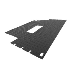 Durable diamond plate floor mat for Club Car Precedent and Onward golf carts.