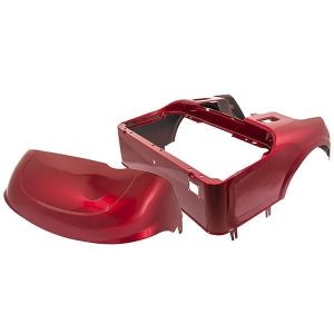EZGO RXV OEM Metallic Inferno Red Front & Rear Body Kit for 2016-Up models.