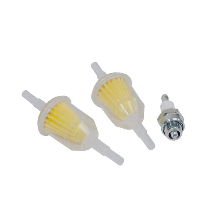 Fuel filter set with replacement parts for Club Car DS golf carts (1984-1991).