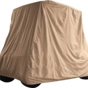 Storage cover for standard-sized carts, universal fit, protects from dust and weather.