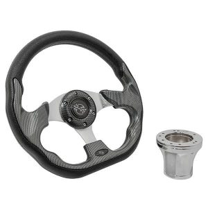 Custom golf cart steering wheel for Club Car Precedent models.
