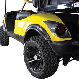 Yamaha G29 Drive golf cart with GTW Fender Flares for enhanced protection.
