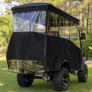 AllGuard black track enclosure for Evolution Forester 4 Plus and Classic 4 passenger carts. Durable,.