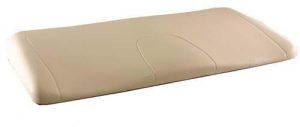 White seat bottom cushion for Club Car Precedent golf cart (2004 and up).