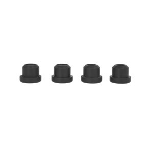 Set of four black leaf spring bushings for Club Car Precedent & DS golf carts.