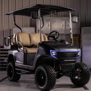 Golf Cart with MadJax® APEX Body Kit in Hyper Gray Metallic.