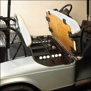 Custom golf cart underseat storage tray for Club Car Precedent (2004-2015).