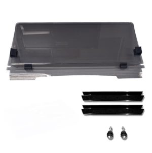Tinted folding windshield for MadJax® Star Cart with mounting hardware.