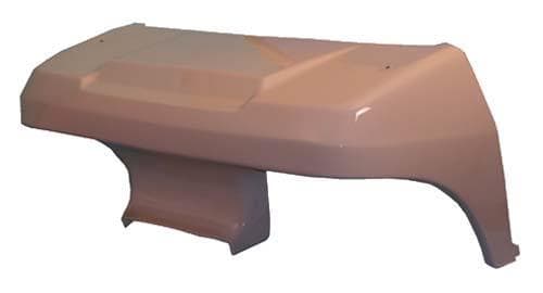Beige front cowl for 1982-93 Club Car DS golf cart, custom replacement part.