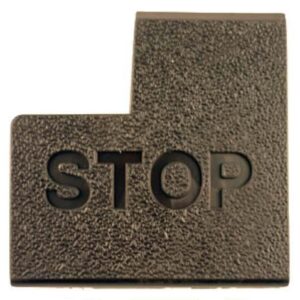 Stop pedal pad for Club Car Precedent golf carts, model years 2004 and newer. Durable rubber with "S.