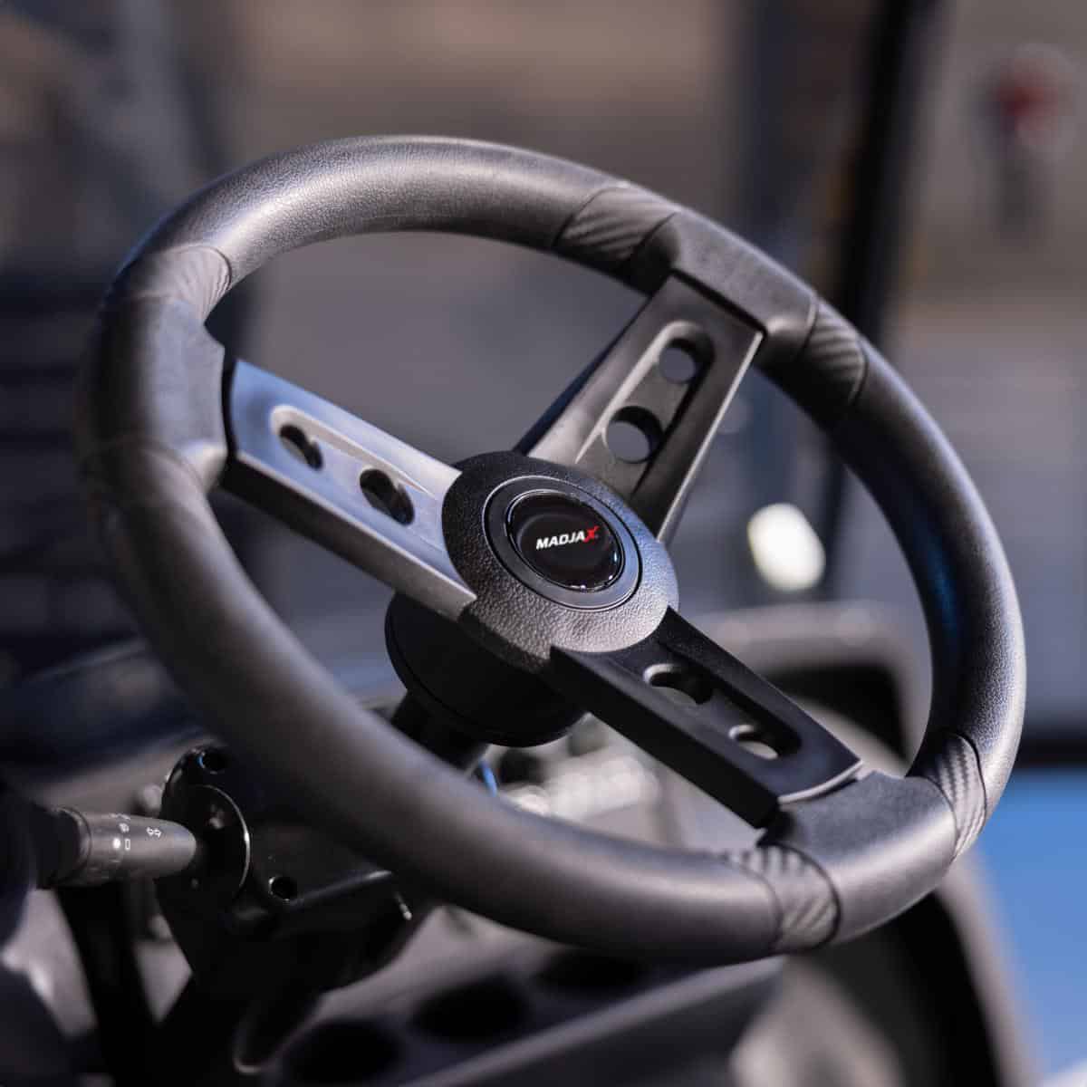 Limited Edition Lugana Black Steering Wheel for EZGO models by Gussi Italia® x MadJax.