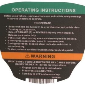 Operating instructions for Club Car Precedent electric golf carts (2012-up).