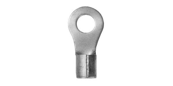 Battery cable terminal end for 4 gauge wiring, package of 25 pieces.