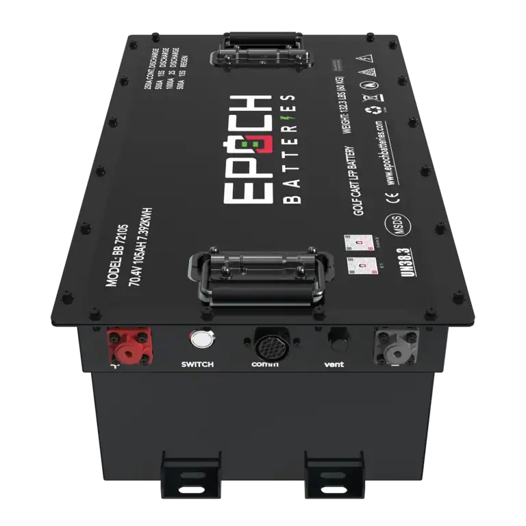 70.4V (72V) 105ah Lithium LiFePO4 Golf Cart Battery - Complete Kit - Image 2