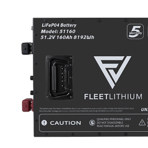 Lithium battery for fleet vehicles, 51.2V 160Ah, high capacity, reliable power source.