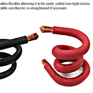 2/0 Gauge Battery Cables for Navitas 850A Controller | Heavy-Duty Pure Copper