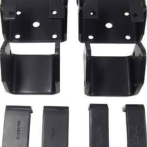 Durable black lift kit mounts for 4" economy lift on compatible trucks.