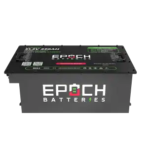 Epoch 48V 230Ah LiFePO4 golf cart battery for high performance and durability.