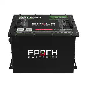 Battery pack for golf carts with 36V 105Ah LiFePO4 cells for reliable power.