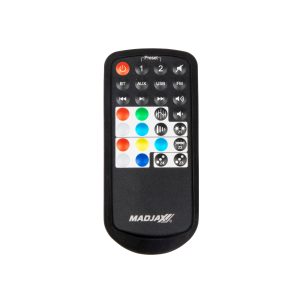 MADJAX audio system remote control with color buttons