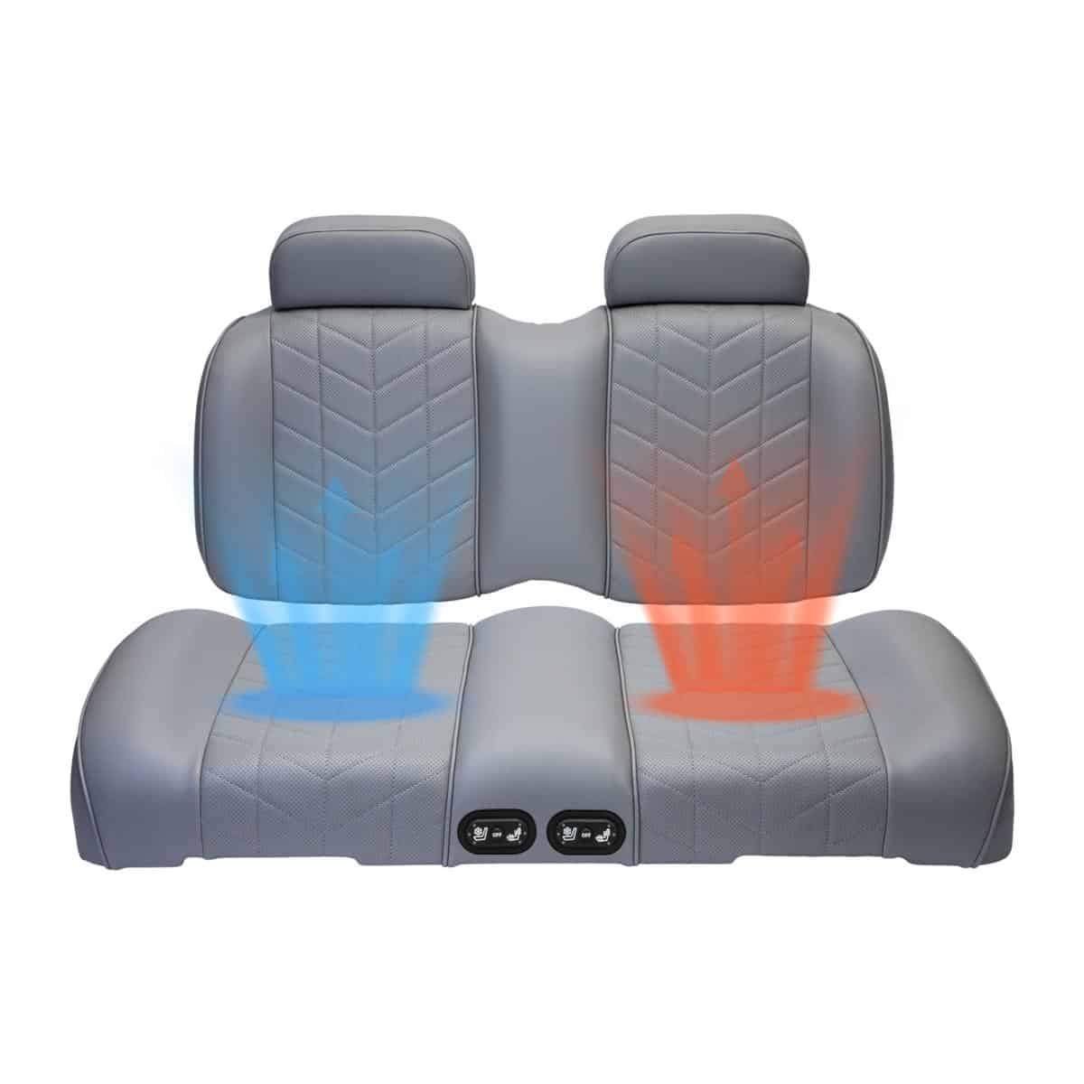 Alternative view of MadJax Aviator Club Car Precedent/Tempo/Onward Graphite Front Seat Cushions with Thermaflex (Years 2012-Up)