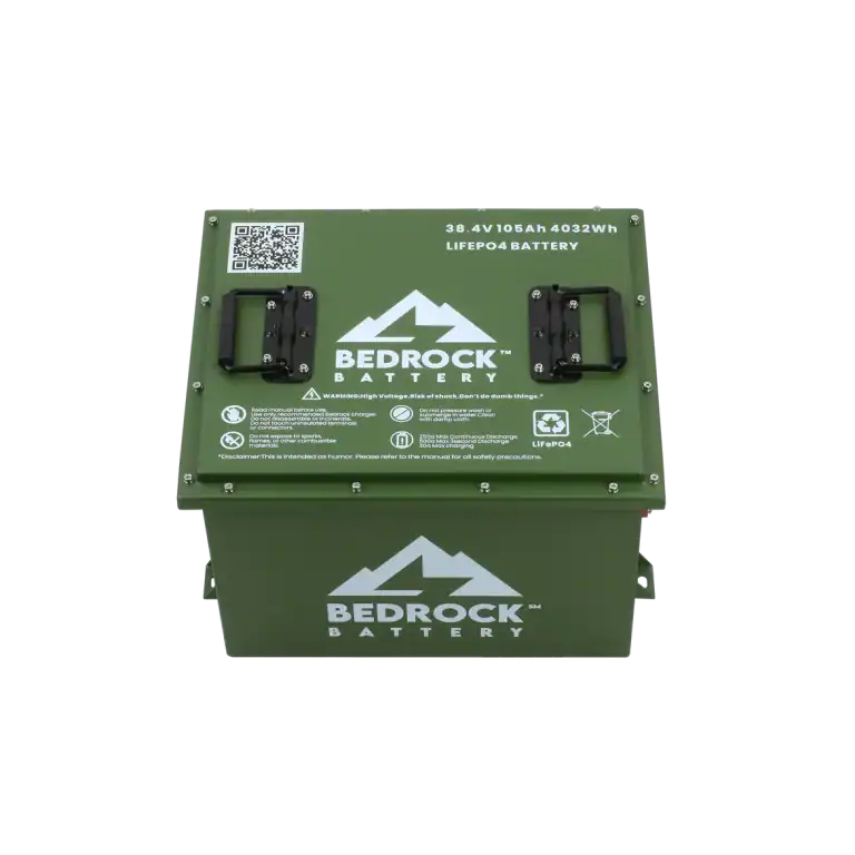 Bedrock 36V 105Ah Lithium golf cart battery for conversion kits.
