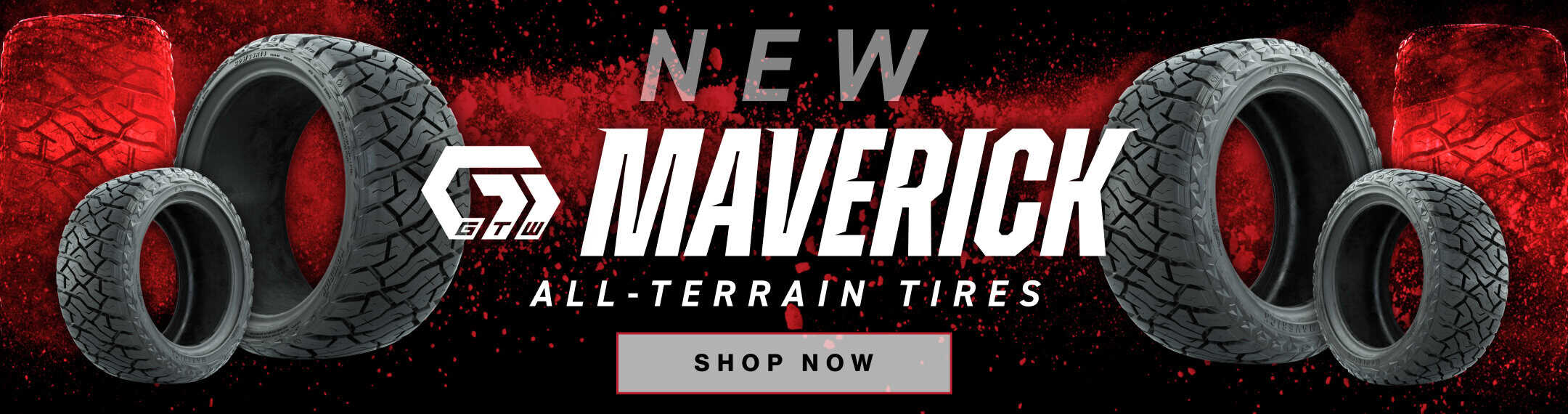 Maverick all-terrain tires promotional banner