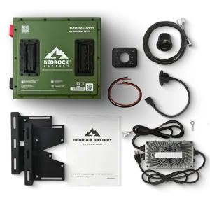 Bedrock LiFePO4 battery kit with accessories